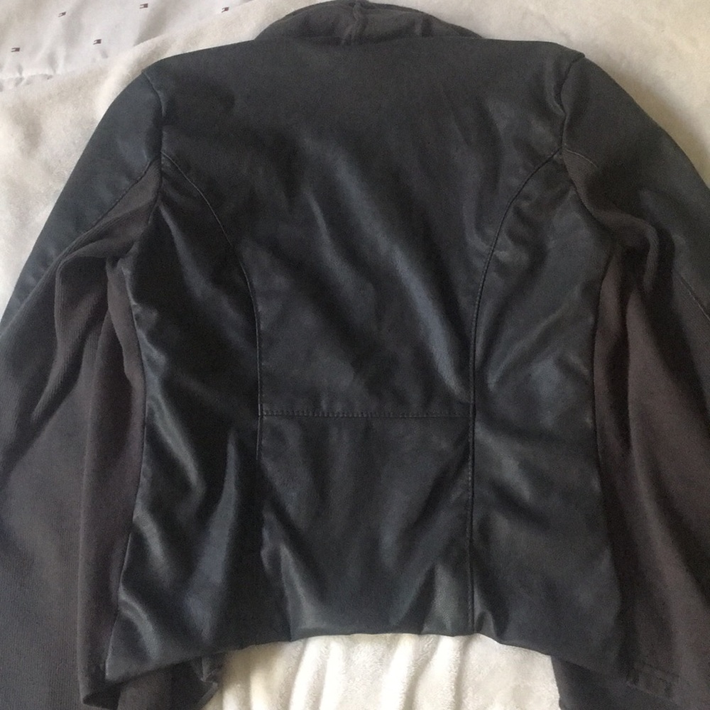 Leather /Material Drape Jacket - image 4